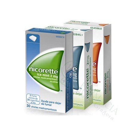 NICORETTE 2 MG CHICLES MEDICAMENTOSOS, 30 CHICLES